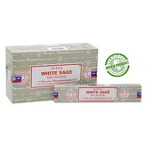 Naturalne kadzidełka o zapachu białej szałwii White Sage Incense Satya 15g