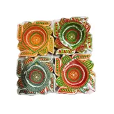 Gliniane ozdobne osłonki na świeczki Diya 4szt.