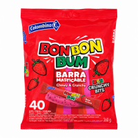 Batoniki lizakowe z nadzieniem Bon Bon Bum Barra Crunchy Colombina 40szt.