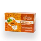 Nourishing Exfoliating Bar Soap With Turmeric Vatika Dabur 100g