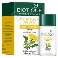 Dandelion Youth Anti-Ageing Serum For All Skin Types 40ml Biotique