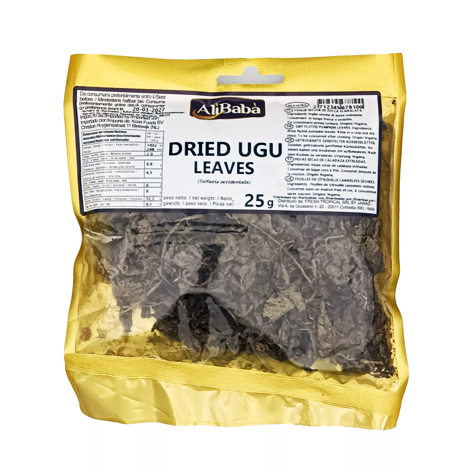 Dried Ugu Leaves AliBaba 25g