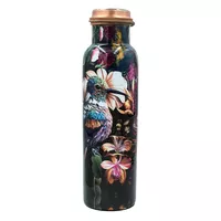 Copper Bottle Bird Design Fern 950 ml