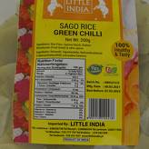 SAGO RICE GREEN CHILLI 200 G BY LITTLE INDIA