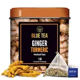 Ginger Turmeric Herbal Tea Blue Tea 18 Pyramid Teabags