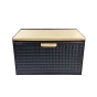 Chlebak czarny pikowany 35.5x23.5x21cm 1520 Besthoff