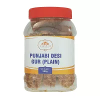 Azúcar de caña en cubos Punjabi Desi Gur Plain Lakshmi 500g