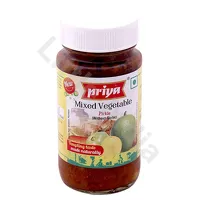 Mixed Vegetable Pickle (without garlic) in oil 300g Priya