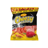 Chrupki serowe o smaku papryczki naga Cheezy Corn Crunch Xxxtra Hot Ghost Pepper Leslies 130g