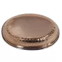 Talerz na ryż ze stali i miedzi młotkowanej Steel And Hammered Copper Rice Plate Fern 20cm SB-51 - 2