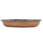 Talerz na ryż ze stali i miedzi młotkowanej Steel And Hammered Copper Rice Plate Fern 20cm SB-51 - 4