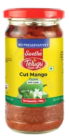 Cut Mango Pickle with garlic Telugu Foods 300g