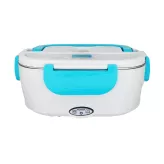 Lunch box stalowy elektryczny niebieski Blue Steel Heated Lunch Box