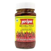 Red Chilli Pickle On Oil Priya 300g 