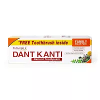 Toothpaste Natural Dant Kanti + free toothbrush Patanjali 200g