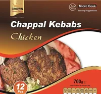 Chappal Kebabs kurczak 12szt. Crown Frozen Foods