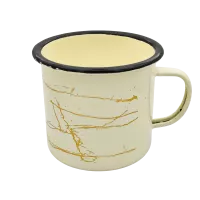 Beige Enamel Mug Sunlight 0.5L