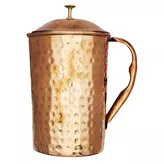 Dzbanek miedziany młotkowany na wodę Fern 1400ml