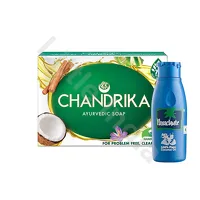 Ayurvedic Soap Chandrika+ Parachute Oil free 125g+25ml