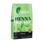 Угольно черная краска для волос Henna Hair Color Dabur Vatika 60g