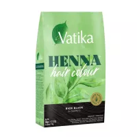 Farba do włosów głęboka czerń Henna Hair Color Dabur Vatika 60g