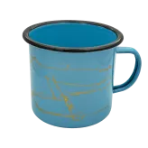 Niebieski kubek emaliowany z uchem Enamel Mug Sunlight 0,5L