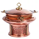 Royal Round Copper Chafing Dish - Majestic (LC-152)