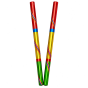 Drewniane kijki do tańca indyjskiego Kolattam Sticks - 3