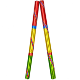 Drewniane kijki do tańca indyjskiego Kolattam Sticks