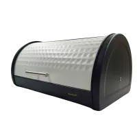 Chlebak biało-czarny 38x28x18.5cm wzór pikowany 1531 Besthoff
