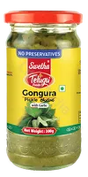 Gongura Pickle with garlic Telugu Foods 300g