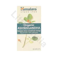 Organiczna Ashwagandha Releases Stres Boosts Energy Himalaya 60 kapsułek